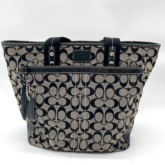 COACH VINTAGE Y2K Signature Jacquard Shoulder Bag, Large Tote - Picture 11 of 15